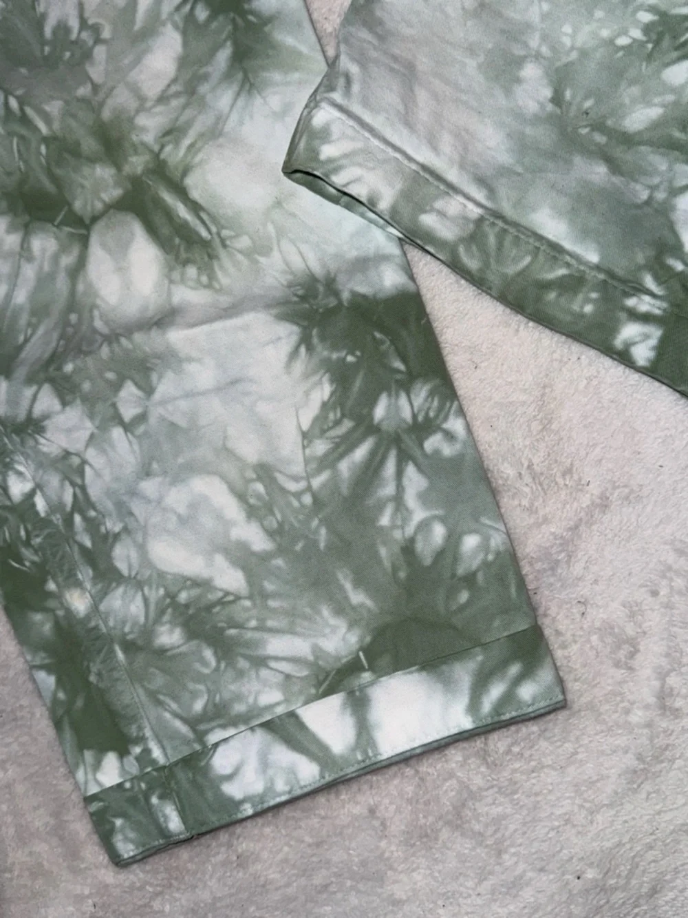 Ripndip Olive Green and White Tie-Dye Chinos